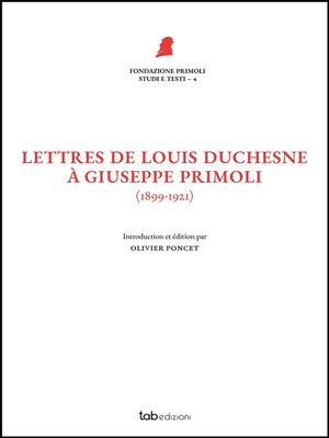 cover image of Lettres de Louis Duchesne à Giuseppe Primoli